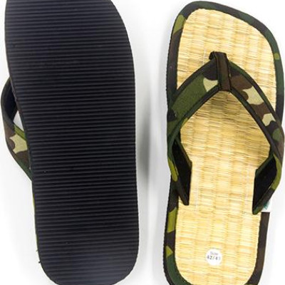 Dép chiếu xỏ ngón Hương Quế DCQ-48 nguyên liệu tự nhiên (sợi chiếu, bột quế, sợi đay) ngăn ngừa mồ hôi chân - giữ ẩm và mát chân