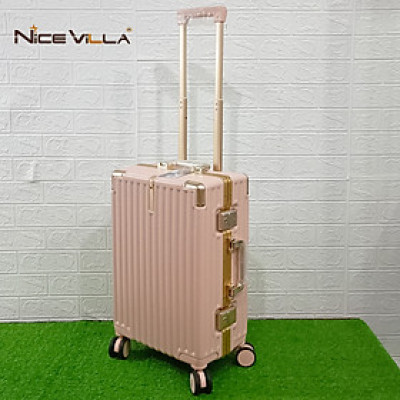 Vali Kéo Khung Nhôm Khóa Sập Mạ Vàng NiceVilla 