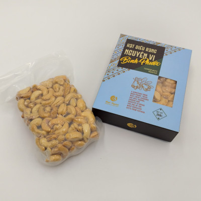 HẠT ĐIỀU BÌNH PHƯỚC RANG NGUYÊN VỊ KHÔNG MUỐI -  HỘP 250G