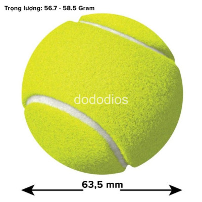 combo 3 quả bóng banh tennis chơi quần vợt cao cấp - độ nảy chuẩn quốc tế - hàng chính hãng dododios