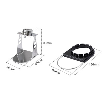 Phụ Kiện Tấm Hàn Có Giá Đỡ Gắn Súng Phun Lửa Bằng Thép Không Gỉ Chống Cháy Pudding Bbq Campingmoon