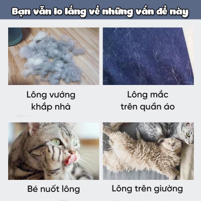 Lược Chải Lông, Đẩy Lông Cho Chó Mèo CLEAN giúp sạch lông,Chải sạch lông 1 cách hiệu quả, không gây rối, không làm xước da thú cưng