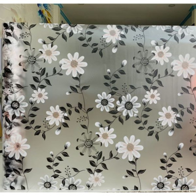 Decal dán kính mờ hoa cúc trắng - decal dán kính phòng ngủ - phòng khách - khách sạn - DEcal Binbin DK54