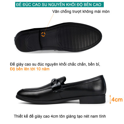 Giày lười da nam công sợ Bụi Leather G121 - Da bò Nappa cao cấp