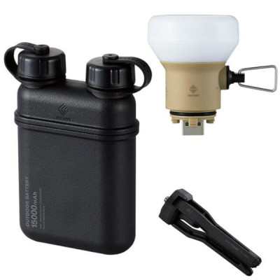 COMBO Pin Dự Phòng 15000 mAh Và Đèn LED Dã Ngoại 7.5W NESTOUT - Hàng Chính Hãng - ELECOM OFFICIAL SHOP