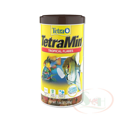 Thức ăn cá TetraMin Tropical Flakes (Tetra Min) dạng lá nổi dinh dưỡng bể cá tép cảnh
