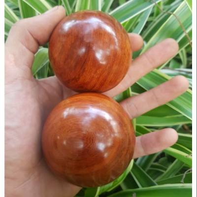 Bi lăn tay hạt gỗ Hương 5cm ( video , hình thật )