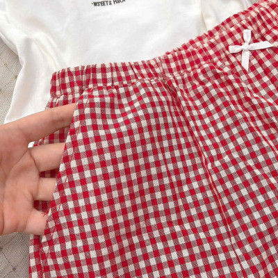 Bộ Đồ Ngủ Hello Kitty Cotton Hai Dây Quần Ngắn Đính Nơ Lưng Chun