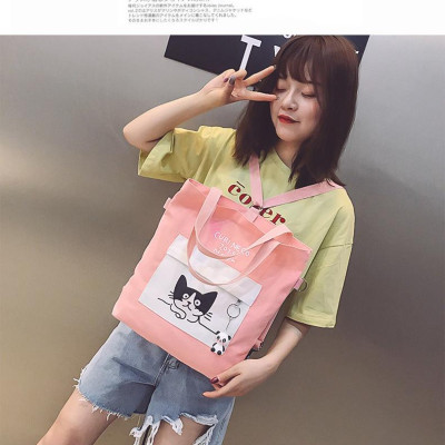 Túi Vải Tote Đeo Chéo XinhStore Hình Mèo