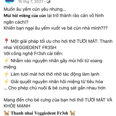 Thanh nhai Veggiedent sạch răng, thơm miệng, giảm cao răng cho chó (Virbac)