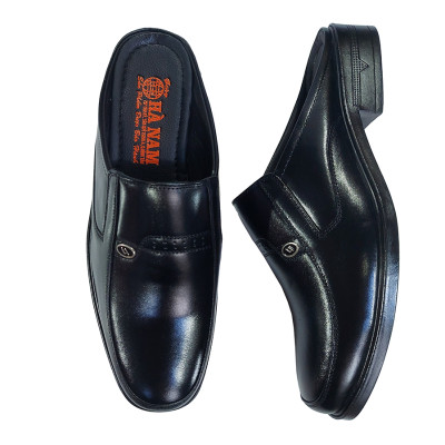 Dép Bít Mũi Nam Da Bò Thật TiTi ĐÔ Cao CấpGSB2048