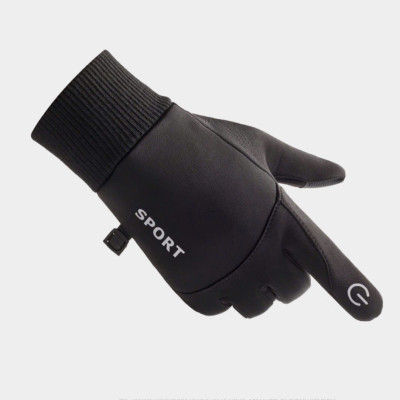 Găng tay phượt dành cho nam lót nỉ lông ấm áp cảm ứng điện thoại phủ gen nhựa chống trượt GTNK02