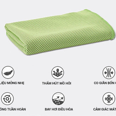 Khăn Lạnh Thể Thao Làm Mát,Thấm Hút Mồ Hôi Đa Năng MÀU XANH