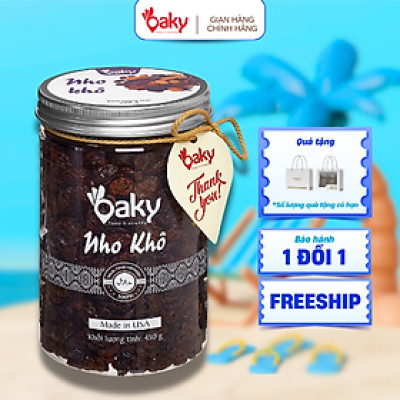 Nho Khô Oaky – Nhập Khẩu Mỹ – Hũ 250g hoặc 450g – Ngọt Tự Nhiên, Tốt Cho Sức Khỏe