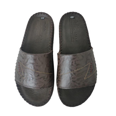 Dép Nam Quai Ngang Da Bò Thật TiTi ĐÔ Cao Cấp DNA2172d