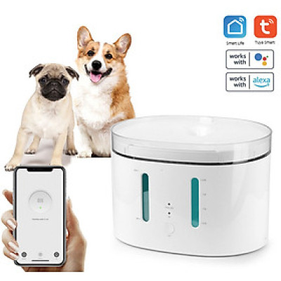 Bộ nạp nước thông minh Tuya 2.5L WiFi cho vật nuôi tuần hoàn tự động Khử trùng, Đài phun nước uống Thân thiện với vật nuôi