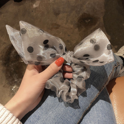 Dây buộc tóc chấm bi nơ to đẹp HD140