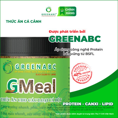 Thức ăn Cá Bột, Cá Thủy Sinh GREENABC – Hàm lượng protein 40% giúp tăng trưởng nhanh, tăng đề kháng, lên màu – Hộp 200g