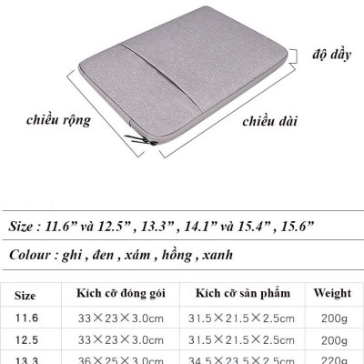 Túi Chống Sốc Dành Cho Macbook Laptop 2024