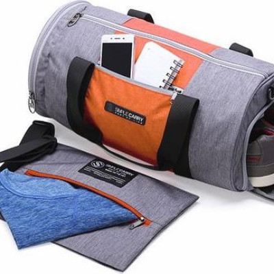Túi Trống Simplecarry Gym Bag (23 x 42cm) - Grey/Orange