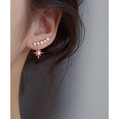 Bông tai vành tai S925 ngôi sao chứng nhân mẫu hot 2021