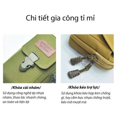 Túi đeo thắt lưng đựng điện thoại thích hợp để cắm trại, đi bộ đường dài, chạy bộ, túi đeo hông - Hàng chính hãng