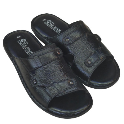 Dép Nam Quai Ngang Da Bò Thật TiTi ĐÔ Cao Cấp DNA2125d