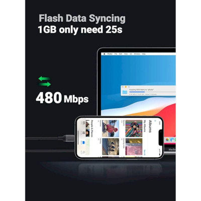 Ugreen UG20304US387TK 1M màu đen Cáp sạc Usb Type C  dành cho apple - HÀNG CHÍNH HÃNG