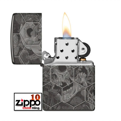Bật lửa Zippo 46425 Mushroom Skulls Design - Chính hãng 100%