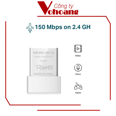 Bộ Chuyển Đổi Wifi Mercusys MW150US USB Wifi Nano N150 - Hàng Chính Hãng