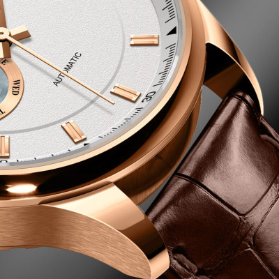 Đồng hồ nam chính hãng Lobinni No.17017-1 Bảo hành 24T, Kính Sapphire chống xước, chống nước 50m, dây da cao cấp