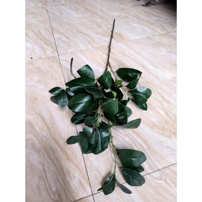Cành lá chè giả - dài 40cm - 3 nhánh - Cây giả, hoa lụa Decor trang trí nhà cửa