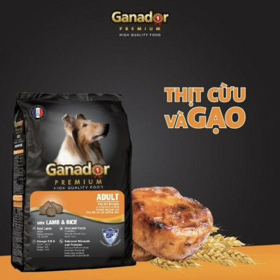 Thức ăn cho chó trưởng thành Ganador vị thịt cừu & gạo Lamb & Rice 3 kg