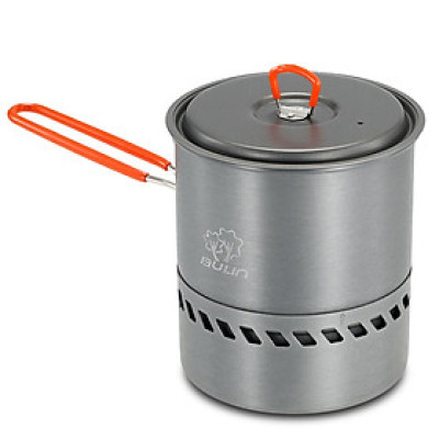 Nồi nấu ăn ngoài trời 1.5L bằng nhôm oxit bề mặt chống trầy xước,tay cầm có thể thu gọn