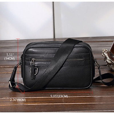 Túi đeo chéo nam nhỏ da bò thật BAOHA LEATHER BHM1238 Túi đeo vai mini