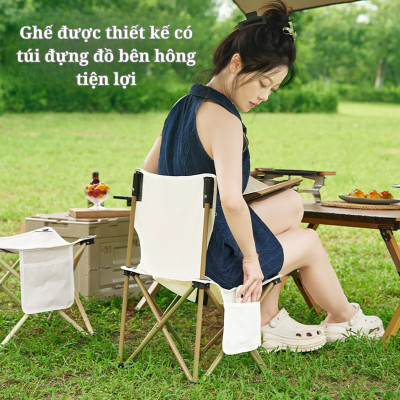 Ghế gấp ngoài trời Suncojia, ghế cắm trại tựa lưng, ghế xếp, ghế bãi biển, cắm trại và câu cá