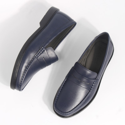 Giày MICHILUX Da Bò Thật Chính Hãng Penny Loafer CIEPL Màu Xanh Navy