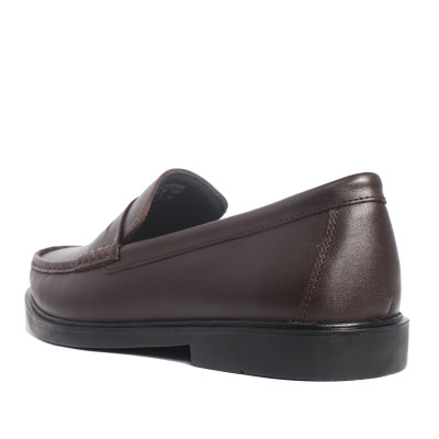 Giày MICHILUX Da Bò Thật Chính Hãng Penny Loafer CIEPL Màu Nâu Sẫm