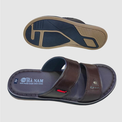 Dép Nam Quai Ngang HÀ NAM Da Bò Thật Cao Cấp DNA2157