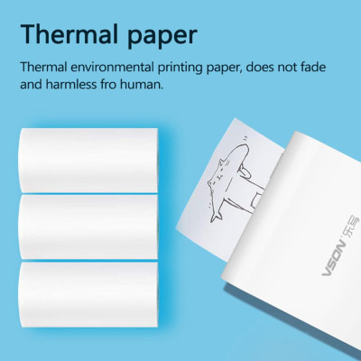 USB Pocket Thermal Printer Mini Photo Tester Paper Printer Portable Homework Printer for Students