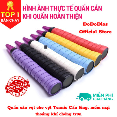 Quấn cán vợt cầu lông, quần cán vợt tennis dododios cho vợt Tennis Cầu lông, mềm mại thoáng khí chống trơn thoát mồ hôi, độ bám cao - dây quấn cán vợt cầu lông, dây quấn cán vợt tennis Hàng Chính Hãng