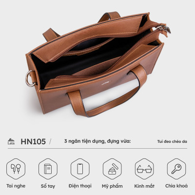 Túi Lata ( Thời trang nữ đơn giản - Túi đeo chéo da HN105 )