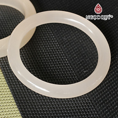 Vòng nngọc tự nhiên màu hồng cam bản tròn - Ngọc Quý Gemstones