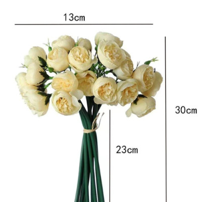 Bó Hoa Hồng 27 Bông Nhân Tạo Hoa Camellia Hoa Mẫu Đơn Hoa Hồng Hoa Cô Dâu Cho Tiệc Cưới Văn Phòng Trang Trí Nhà Cửa - HÀNG CHÍNH HÃNG MINIIN