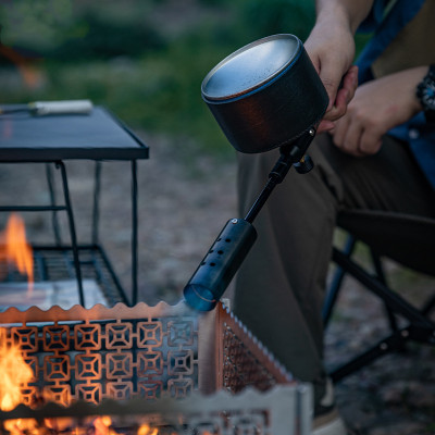 Đèn khò cán dẫn khí dài mạ Titanium đen Campingmoon BKMT-3955