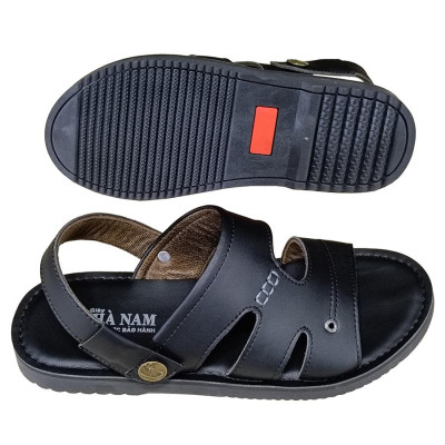 Giày Sandal Nam HÀ NAM Da Bò Thật Cao Cấp Đế Cao Su Chống Trơn Trượt DNA2243
