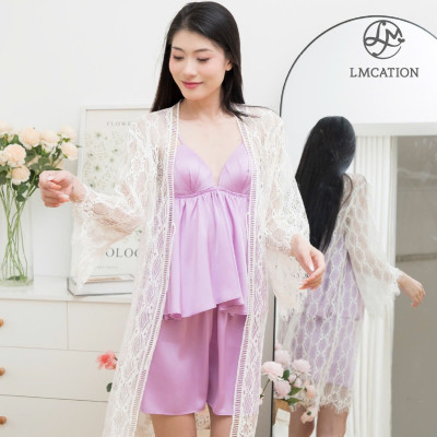 Bộ đồ mặc nhà LMcation - Áo dây mặc nhà & Quần đùi mặc nhà LMcation Lavender - Màu Tím