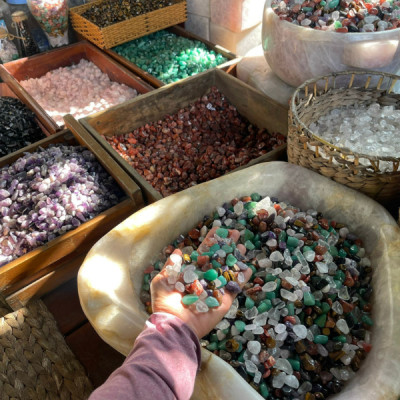 Đá thạch anh vụn đánh bóng NHASAN tăng cường năng lượng dương (trắng)