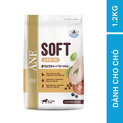 [1.2KG]   - Thức ăn hạt mềm cho chó mọi lứa tuổi ANF SOFT vị GÀ / CÁ HỒI