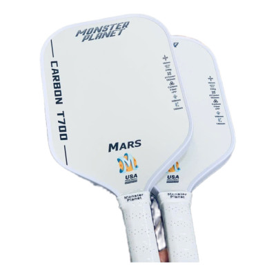 ￼Vợt Pickleball Mars Chuyên Nghiệp USAPA Approved. Raw Carbon T-700 Nhám, Hỗ Trợ Xoáy và Kiểm soát bóng Spor